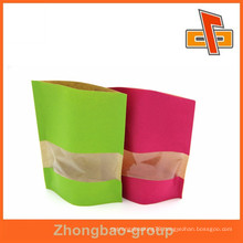 Food grade plastic lined pantone color printing kraft paper bag